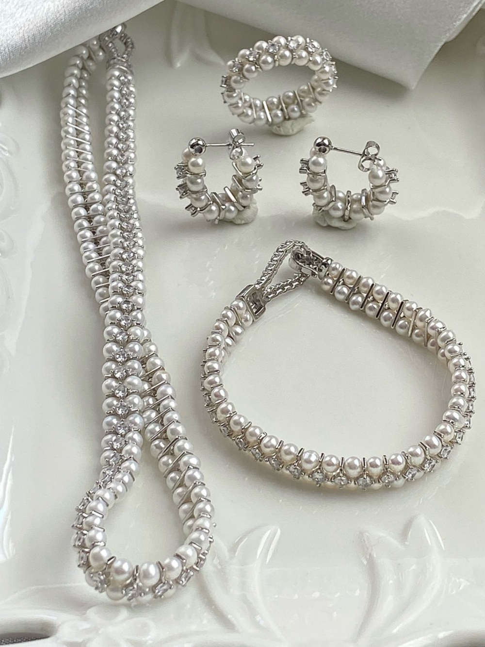 S62-Handmade Premium Freshwater Baby Pearl 4 Pcs Set